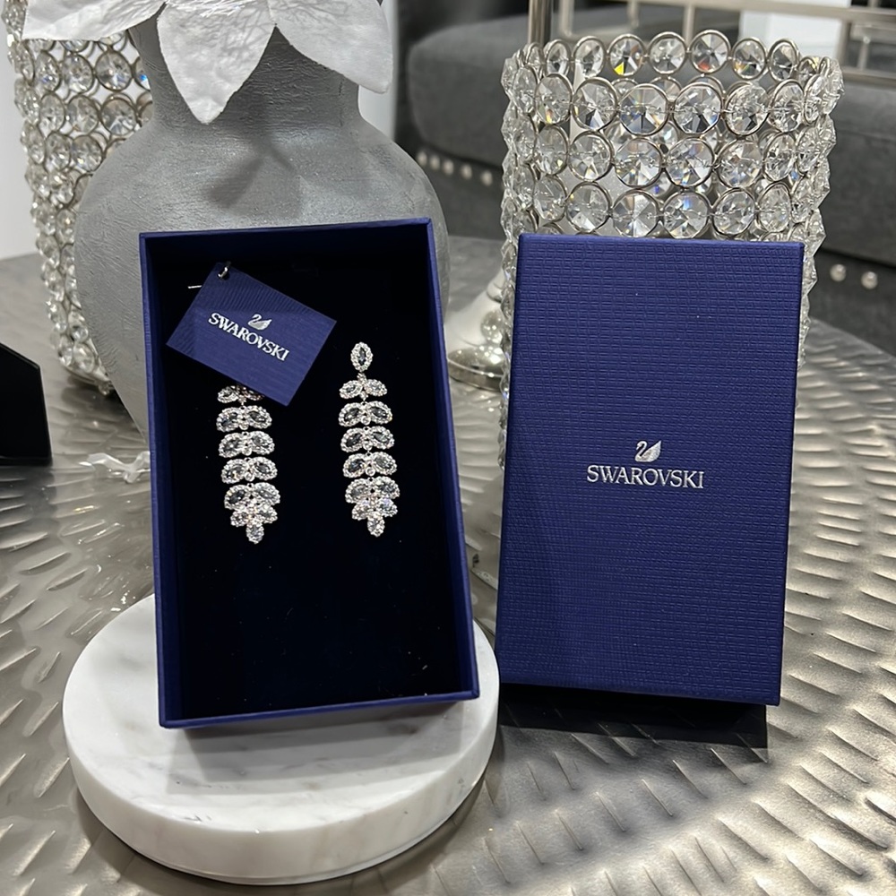 New in the original box elegant Swarovski Crystal earrings.